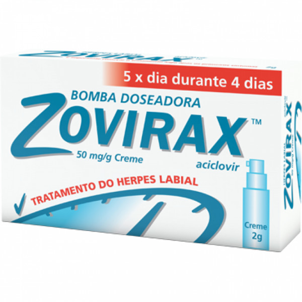 Zovirax, 50 Mg/G-2 G X 1 Creme Bisnaga