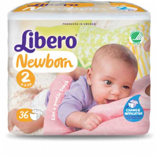 Libero Baby Soft Newborn 2 Frald 3/6 Kgx36
