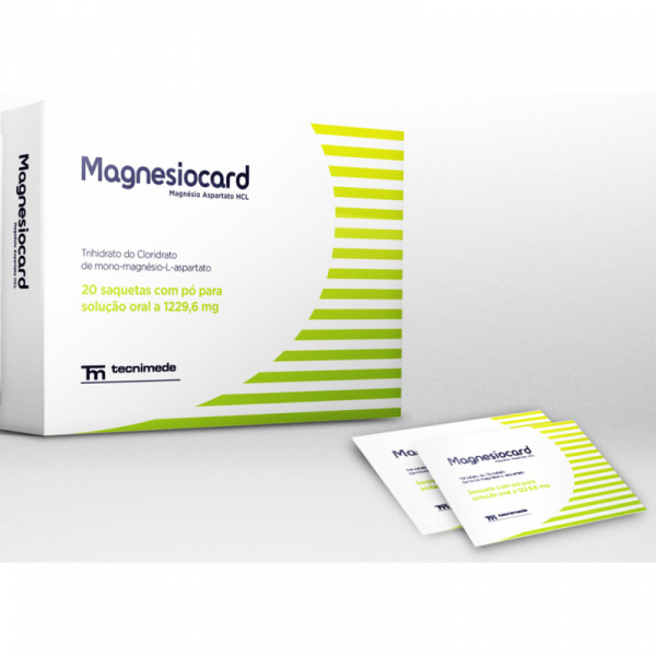 Magnesiocard, 1229,6 Mg X 20 Pó Sol Oral Saq