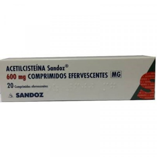 Acetilcisteína Sandoz Mg, 600 Mg X 20 Comp Eferv